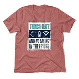 Things I Hate Men/Unisex T-Shirt in Heather Mauve color