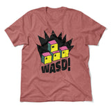 WASD Keyboard For Gamers Men/Unisex T-Shirt in Heather Mauve color