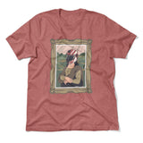 Monalisa Helmet Men/Unisex T-Shirt in Heather Mauve color