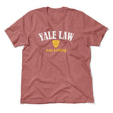 Yale Law, Just Kidding Men/Unisex T-Shirt in Heather Mauve color