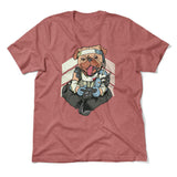 Lifeline Pug Apex Gamer Men/Unisex T-Shirt in Heather Mauve color