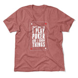 Play Poker Men/Unisex T-Shirt in Heather Mauve color