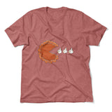 Pie Eating Cream Men/Unisex T-Shirt in Heather Mauve color