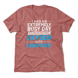 I Had An Extremely Busy Day Converting O2 To Co2 Men/Unisex T-Shirt in Heather Mauve color