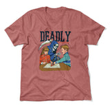 Deadly Games Men/Unisex T-Shirt in Heather Mauve color