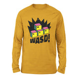 WASD Keyboard For Gamers Men/Unisex Drop Shoulder Sweatshirt in Heather Mustard color