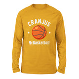 Cranjus Mcbasketball Men/Unisex Drop Shoulder Sweatshirt in Heather Mustard color