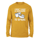 I Don't Have A Square To Spare Men/Unisex Drop Shoulder Sweatshirt in Heather Mustard color