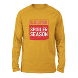 Spoiler Alert Men/Unisex Drop Shoulder Sweatshirt in Heather Mustard color