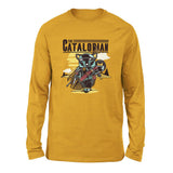The Catalorian Men/Unisex Drop Shoulder Sweatshirt in Heather Mustard color