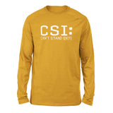 CSI - Can't Stand Idiots Men/Unisex Drop Shoulder Sweatshirt in Heather Mustard color