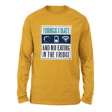Things I Hate Men/Unisex Drop Shoulder Sweatshirt in Heather Mustard color