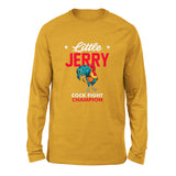 Little Jerry Men/Unisex Drop Shoulder Sweatshirt in Heather Mustard color