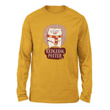 Hedge Hog Potter Men/Unisex Drop Shoulder Sweatshirt in Heather Mustard color