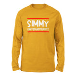 Simmy Kantstandyourbitz Men/Unisex Drop Shoulder Sweatshirt in Heather Mustard color