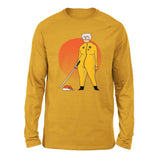 Kill Bill Mrs.santa Men/Unisex Drop Shoulder Sweatshirt in Heather Mustard color