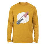 Creation Of Adam - Motorcycle Men/Unisex Drop Shoulder Sweatshirt in Heather Mustard color