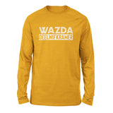 Wazda Deelwifkramer Men/Unisex Drop Shoulder Sweatshirt in Heather Mustard color