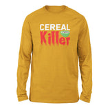 Cereal Killer Men/Unisex Drop Shoulder Sweatshirt in Heather Mustard color