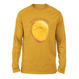 I Believe In Science Men/Unisex Drop Shoulder Sweatshirt in Heather Mustard color