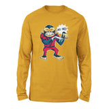 Dancing Monkey Jackson Men/Unisex Drop Shoulder Sweatshirt in Heather Mustard color