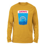 Jaws Teeth Men/Unisex Drop Shoulder Sweatshirt in Heather Mustard color