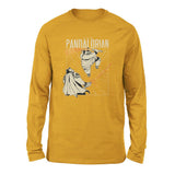 The Pandalorian Men/Unisex Drop Shoulder Sweatshirt in Heather Mustard color