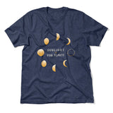 Night Moon Phases Men/Unisex T-Shirt in Heather Navy color