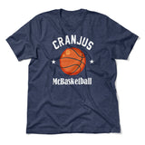 Cranjus Mcbasketball Men/Unisex T-Shirt in Heather Navy color