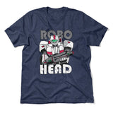Robo Head Men/Unisex T-Shirt in Heather Navy color