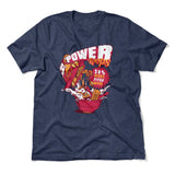 Power Loops Men/Unisex T-Shirt in Heather Navy color