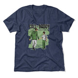 Call Of Daddy Men/Unisex T-Shirt in Heather Navy color