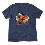 Baked Pumpkin Men/Unisex T-Shirt in Heather Navy color