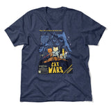 Cat Wars - May The Cat Mint Be With You Men/Unisex T-Shirt in Heather Navy color
