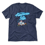 American Idle Men/Unisex T-Shirt in Heather Navy color
