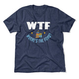 WTF - Where's The Food Men/Unisex T-Shirt in Heather Navy color