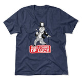 Change Luck Monopoly Parody Men/Unisex T-Shirt in Heather Navy color