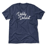Diddy Doodat Men/Unisex T-Shirt in Heather Navy color