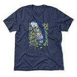 Old Nokia Cellphone Men/Unisex T-Shirt in Heather Navy color