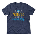 Allergic To Mornings Men/Unisex T-Shirt in Heather Navy color