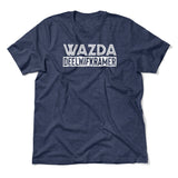 Wazda Deelwifkramer Men/Unisex T-Shirt in Heather Navy color