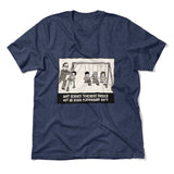 Why Science Teachers Should Not Be Given Playground Duty Men/Unisex T-Shirt in Heather Navy color