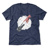Creation Of Adam - Motorcycle Men/Unisex T-Shirt in Heather Navy color
