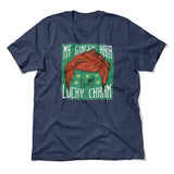 My Ginger Hair Is My Lucky Charm Men/Unisex T-Shirt in Heather Navy color