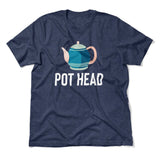 Pot Head Men/Unisex T-Shirt in Heather Navy color