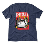 Chinzilla Monster Men/Unisex T-Shirt in Heather Navy color