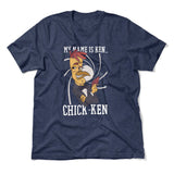 Chicken Spy Men/Unisex T-Shirt in Heather Navy color