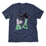I Think You're Overreacting Men/Unisex T-Shirt in Heather Navy color