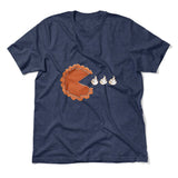 Pie Eating Cream Men/Unisex T-Shirt in Heather Navy color