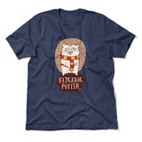 Hedge Hog Potter Men/Unisex T-Shirt in Heather Navy color